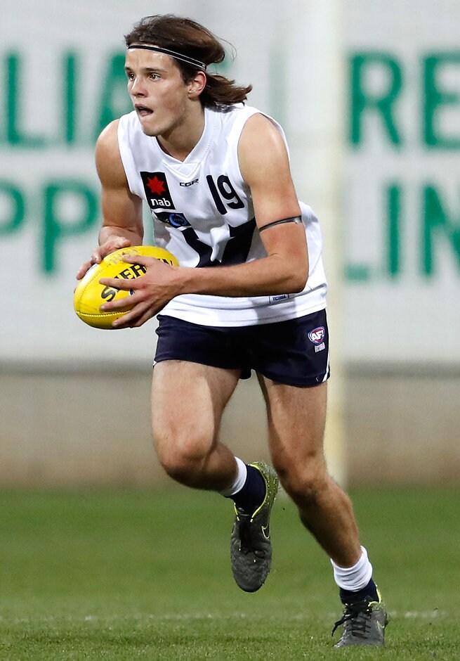 AFL 2016 U18 Championship - Vic C v Allies GEELONG, AUSTRALIA - JUNE 29: Hunter Clark of Vic Country in action during the Under 18 Championship match between Vic Country and the Allies at Simonds Stadium on June 29, 2016 in Geelong, Australia. (Photo by Adam Trafford/AFL Media)